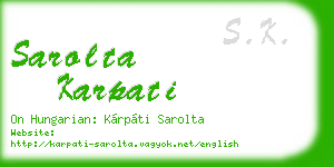sarolta karpati business card